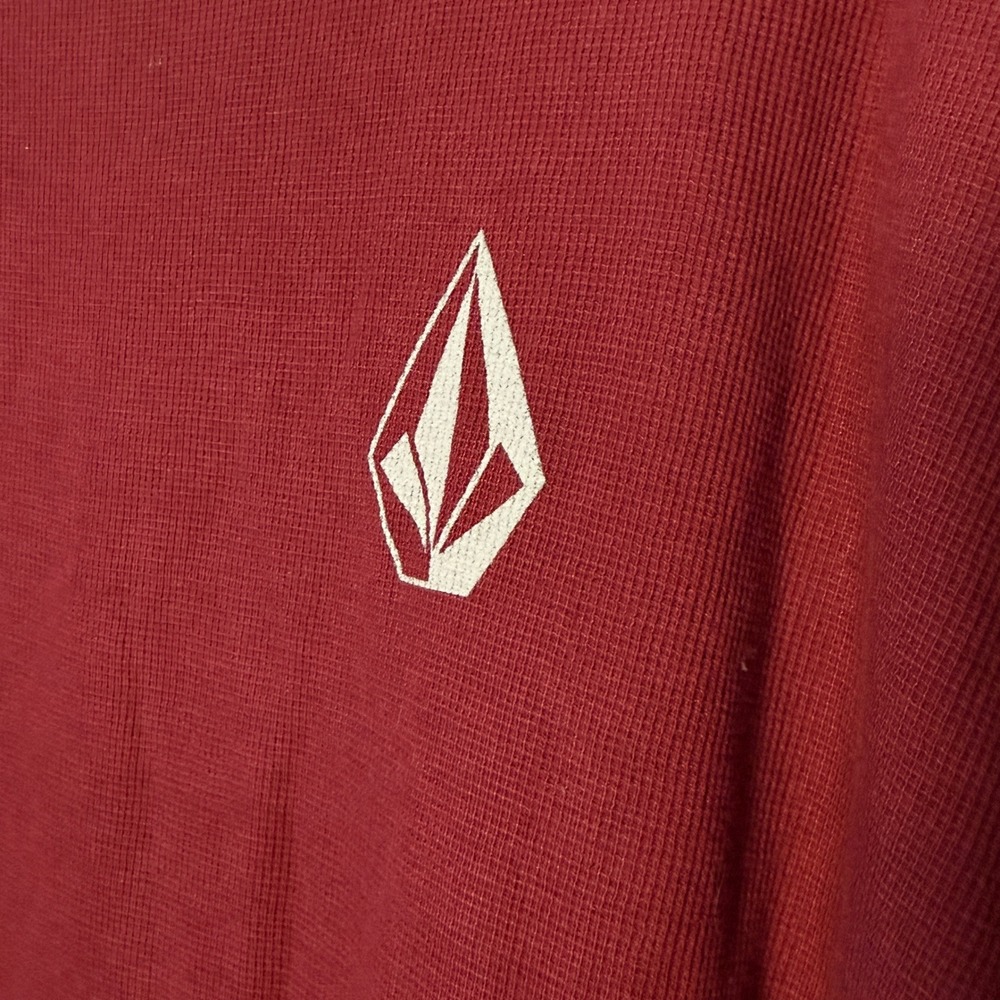 Volcom Mens Nunez Graphic Thermal Long Sleeve Shirt Burgundy XXL BNWT - Picture 3 of 8